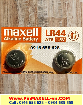 Maxell LR44; Pin cúc áo LR44-A76-AG13 Alkaline 1.5v _Made in Japan (MẪU MỚI)